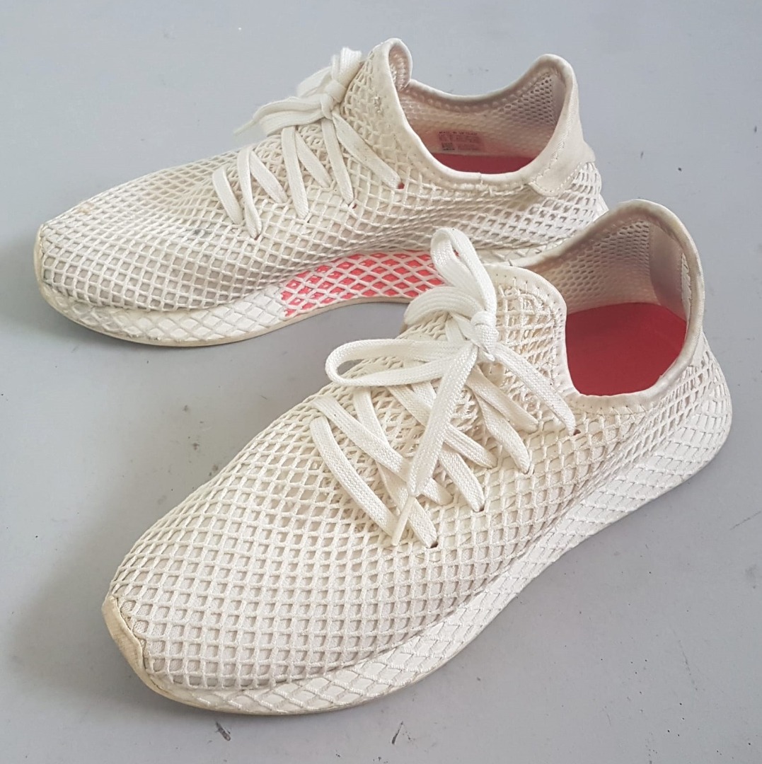 Original Adidas Deerupt Running Shoes Off White Model ART BD7882 US 9.5 UK 9 EUR 43.5 Adidas Sneakers Model Gym Workout Yuppie Lifestyle Designer Footwear Cult Street Fashion Pop Culture Men s Fashion...