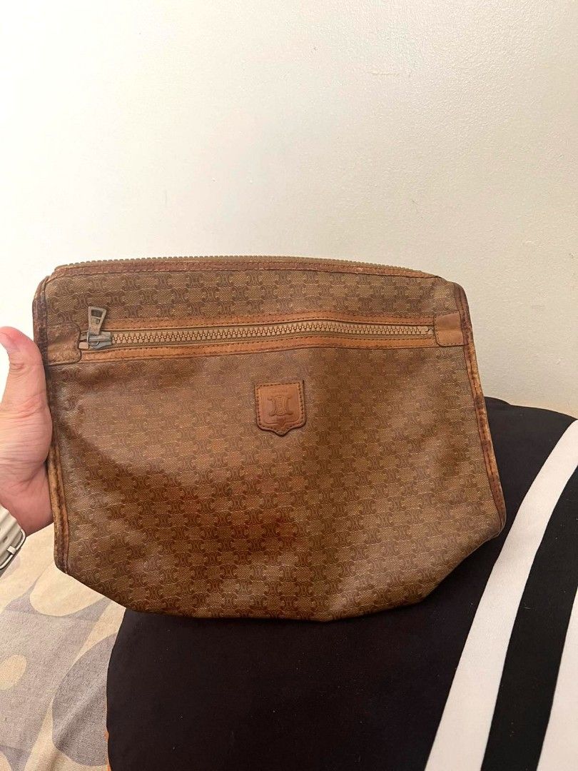 Original Celine Macademe Clutch Bag (Category: Luxury Bags & Wallets) located in Quezon City. Submitted by nnncorner (Listing ID 1295096091, Image 2). Description: Original from Japan Vintage No issues on front and back leather rubs on sides and normal signs so pls manage your expectations please browse pictures 8/10 condition no odor 2,000 down price to 1,000 fixed price na.