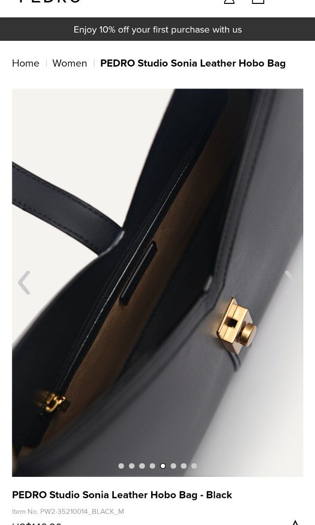 Pedro structured leather shoulder bag w/extra sling (Category: Shoulder Bags) located in Cavite. Submitted by perfectfinds (Listing ID 1295073346, Image 2). Description: Brand New Pedro structured leather shoulder bag w/extra sling for extension. Suede lining inside. complete with dustbag. PALUGI SALE!.