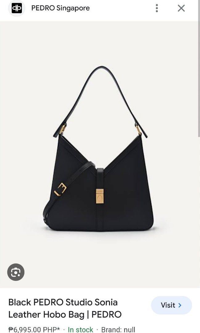 Pedro structured leather shoulder bag w extra sling