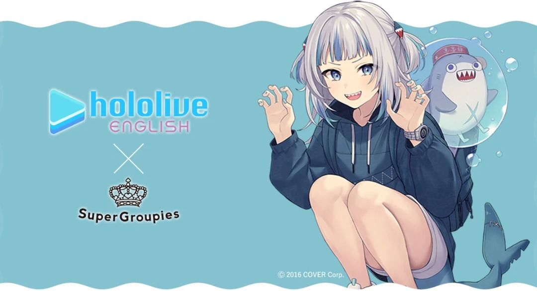 PO till 10 April 2024] Hololive Gura Watch Hoodie Bag pack Acrylic