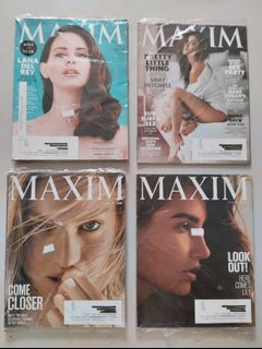Pre-loved MAXIM MEN'S MAGAZINES - US EDITION - issues 2015 2016 2017