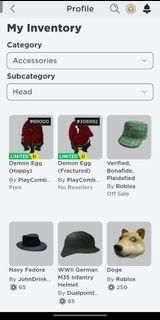 Roblox account for sale( 4 Limited's which can be worth 100K robux)