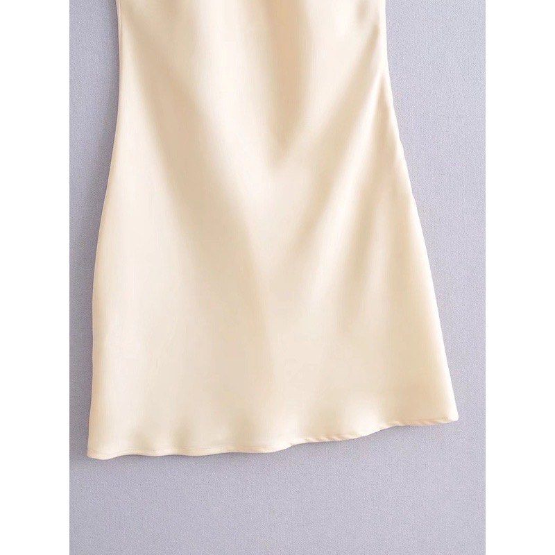 Satin Halter Neck Dress, Women's Fashion, Dresses & Sets, Dresses on  Carousell