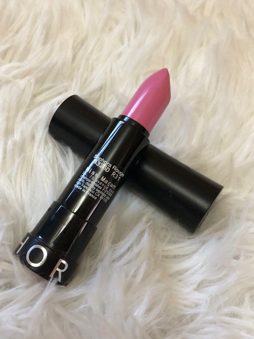 Sephora lipstick (Category: Makeup) located in Pasig City. Submitted by jamcolecciones (Listing ID 1295099659, Image 1). Description: Used once. Not my shade. I just wiped the tip para clean. .