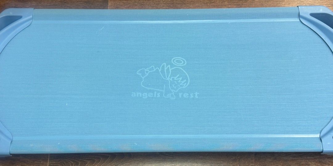 Sleeping Cot (Category: Childrens' Beds) located in Singapore. Submitted by sherlin91 (Listing ID 1295050324, Image 1). Description: cot only used for sleeping in childcare, only used for 3 months as my boy is changing to another school. It's washed and sanitised daily..