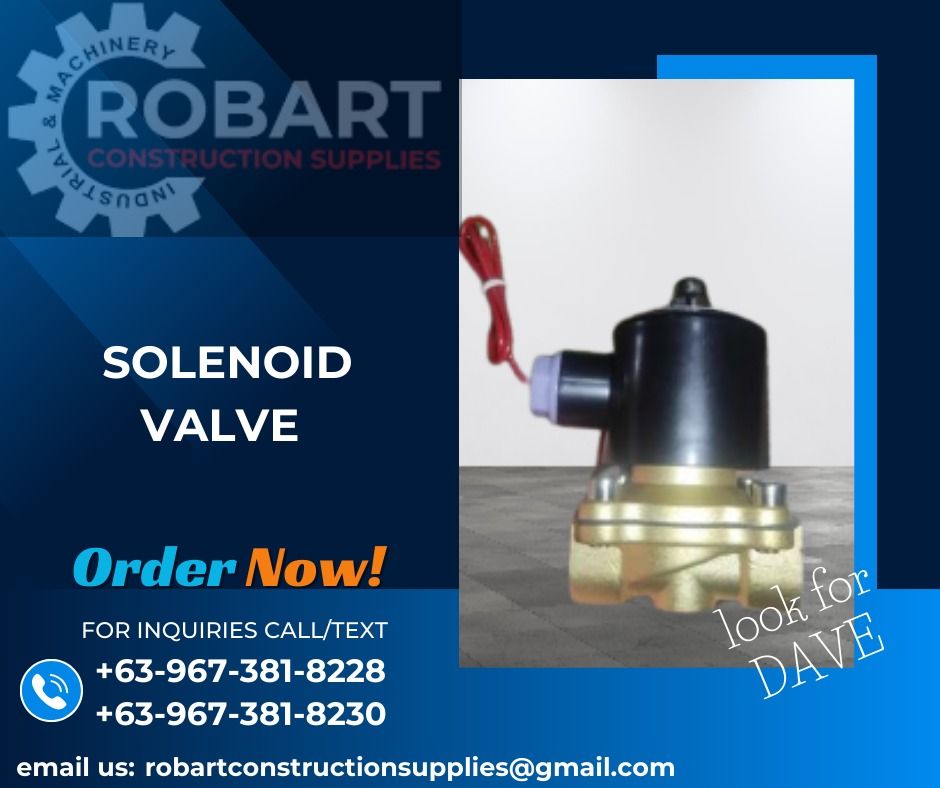 SOLENOID VALVE (Category: Construction Tools & Equipment) located in Caloocan City. Submitted by gabo. (Listing ID 1295088441, Image 1). Description: SALE❗ ❗ ❗ SALE❗ ❗ ❗ SALE❗ ❗ ❗ Solenoid Valve Size: 1/2" NPT Specs: Normally Closed, 220VAC Brand: Uni-D LOOK FOR: Dave T. Cariño 0 9 6 7 3 8 1 8 2 2 8 / 0 9 6 7 3 8 1 8 2 3 0 7 7 4 6-6 1 4 8 / 7 0 0 2- 2 8 7 2 / 8 6 3 6-3 0 0 5 𝑹𝑶𝑩𝑨𝑹𝑻 𝑪𝑶𝑵𝑺𝑻𝑹𝑼𝑪𝑻𝑰𝑶𝑵 𝑺𝑼𝑷𝑷𝑳𝑰𝑬𝑺 📍 S&L BUILDING, 