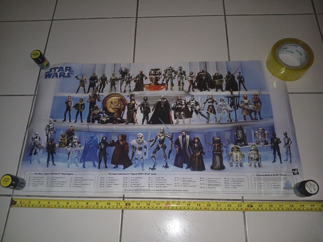Star Wars Figure Checklist Poster, Hobbies & Toys, Collectibles ...