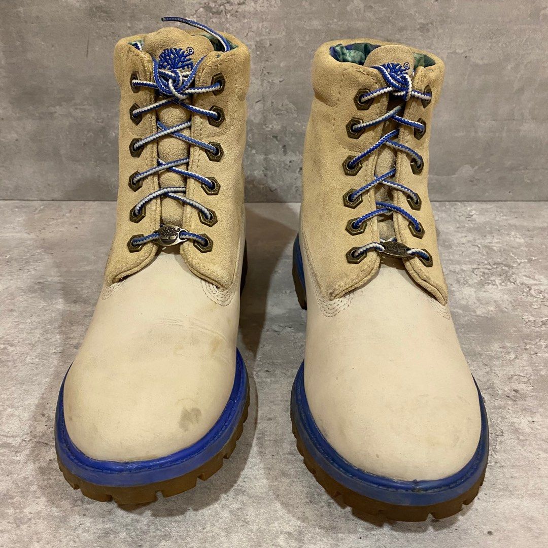 Cream timberland boots on sale
