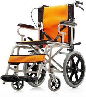Travellers Wheelchair with light weight steel frame portable folding