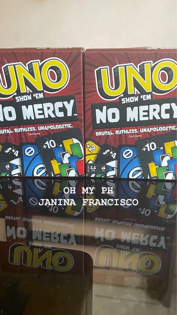 UNO NO MERCY CARDS, Hobbies & Toys, Toys & Games on Carousell