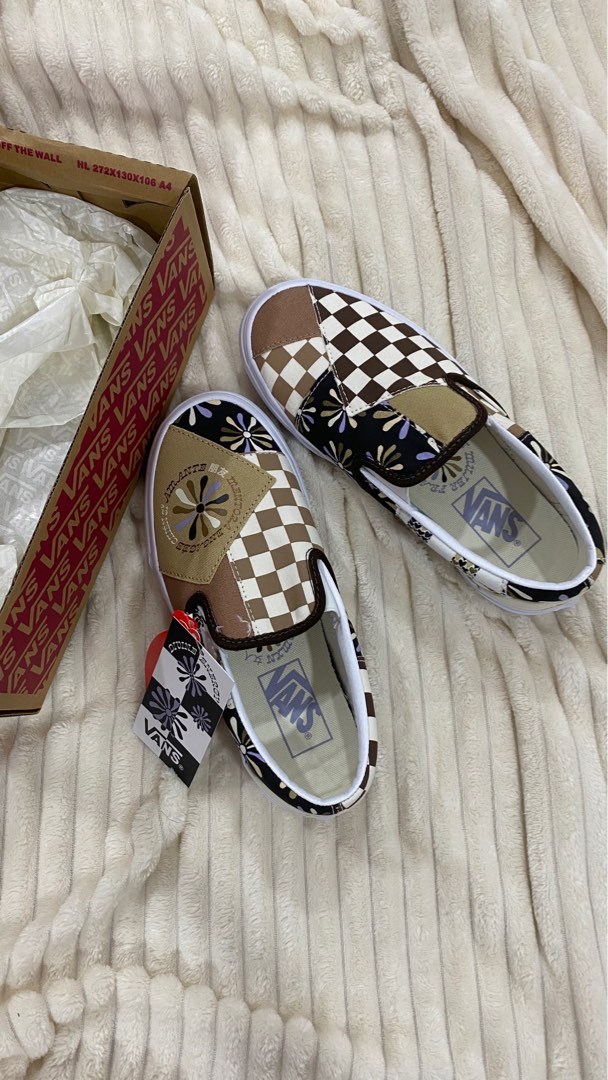 Vans classic slip on satin patchwork on sale