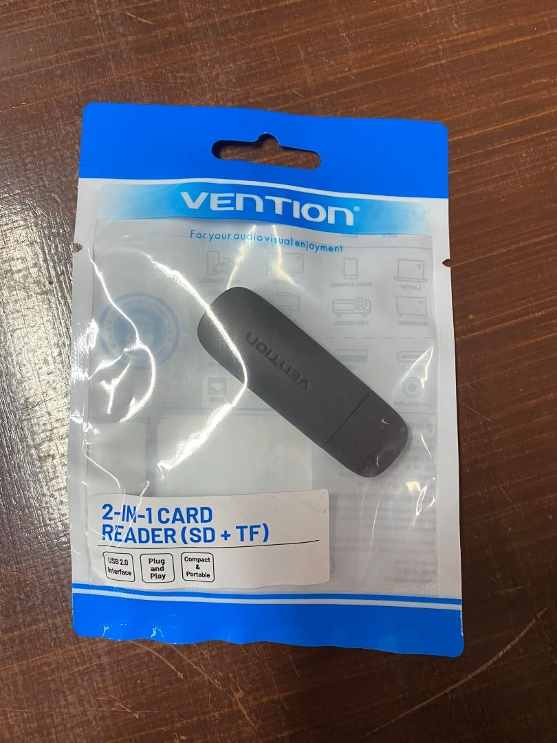 Vention 2 in 1 USB 2.0 Card Reader (SD+microSD) Black Single Drive Letter CLEB0 (Category: Cables & Adaptors) located in Pasig City. Submitted by technofuseofficial (Listing ID 1295050106, Image 3). Description: Vention 2 in 1 USB 2.0 Card Reader (SD+microSD) Black Single Drive Letter CLEB0 Model: CLEBO Color: Black Connector Type: USB-A 2.0 Male / SD / microSD Interface Techniques: Nickel-plated Card Slot: 2.0 SD / TF-1 LUN (Single slot Transmis