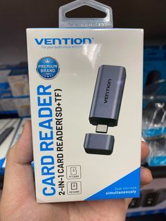 Vention 2 in 1 USB-C 3.0 Card Reader (SD+microSD) Gray Dual Drive Letter Aluminum Alloy CLJH0