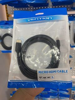 Vention 3 Meters Micro HDMI-D Male to HDMI-A Male 4K HD Cable Black - Vention AGIBI