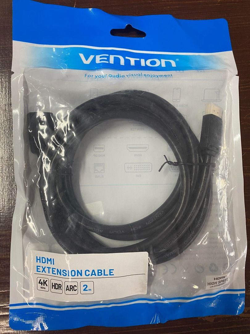 Vention HDMI Extension Cable Male to Female 4K HD Extension Cable Black ...