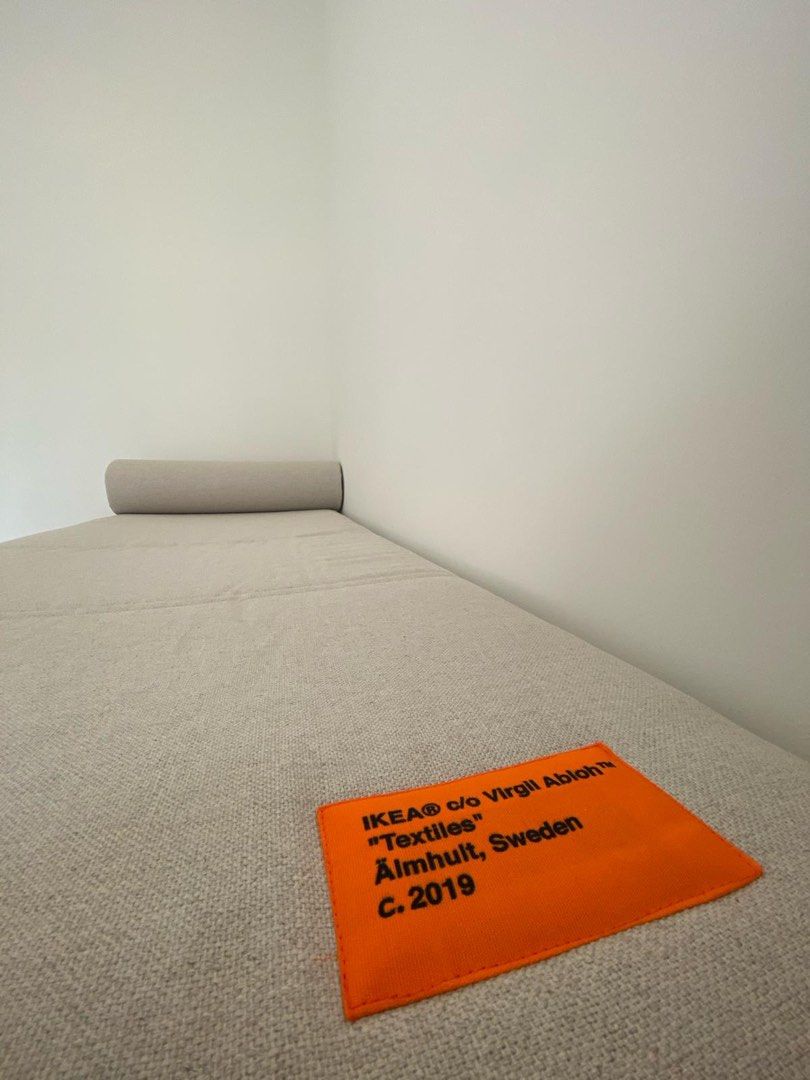 Virgil Abloh (Off white) x Ikea MARKERAD day bed frame and cover