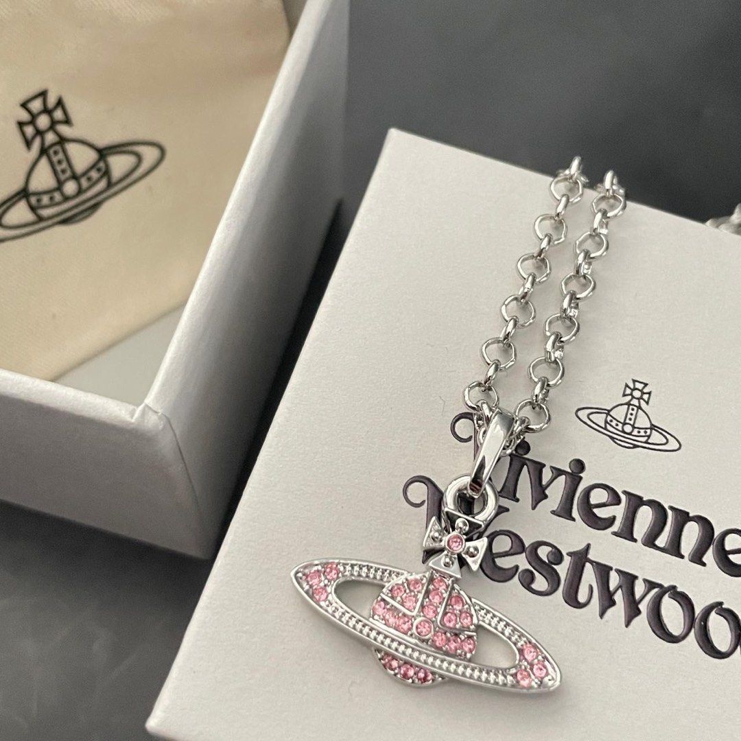 Pink vivienne westwood necklace hotsell