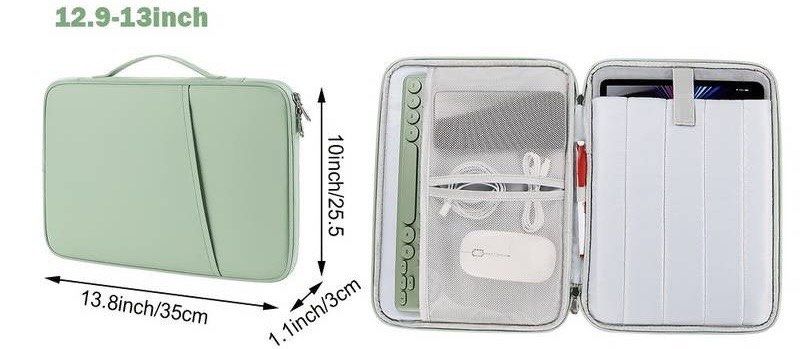 Waterproof Laptop Bag (Category: Laptop Bags & Sleeves) located in Mandaluyong City. Submitted by abbysscloset (Listing ID 1295033745, Image 2). Description: Laptop Case New Design Ultra Portable Carrying Handle Waterproof Laptop Bag Compatible with 11-13 Inch Computer Fits ipad Air Product Size: Inch: 12.9-13" External Size: 350*250*30mm Internal Size: 320*240*20mm Product Description: • Made of waterproof Nylon canvas fabric. • Enough space to 