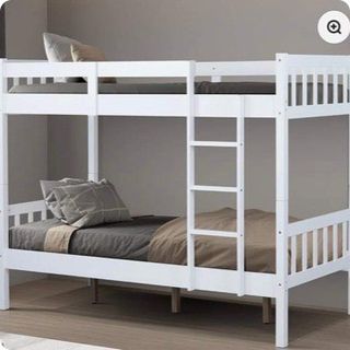 White Double Deck Bed Frame