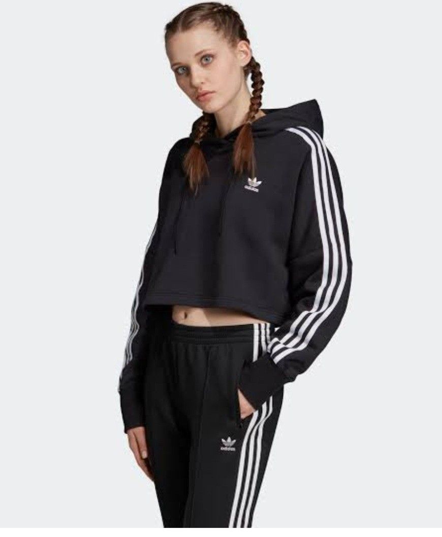Crop adidas hoodie cheap