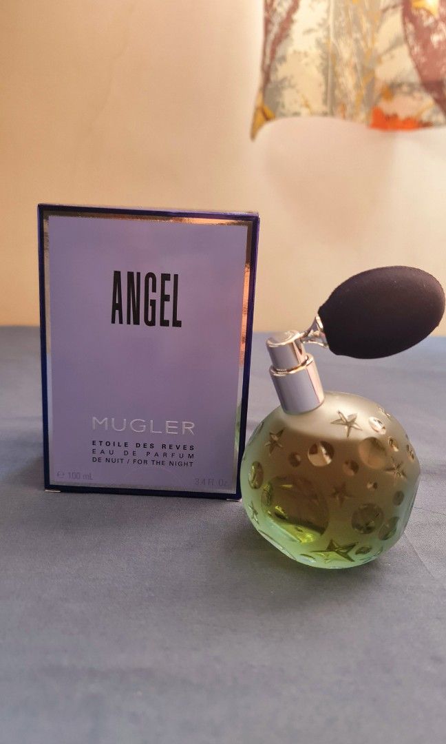 Angel Mugler (Category: Fragrance & Deodorants) located in Muntinlupa City. Submitted by lcadiente (Listing ID 1295193841, Image 1). Description: Angel Mugler Etoile Des Reves, 100ml, FP 2-3 sprays missing.