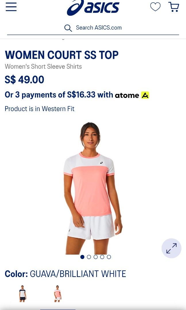 Asics ss top hot sale