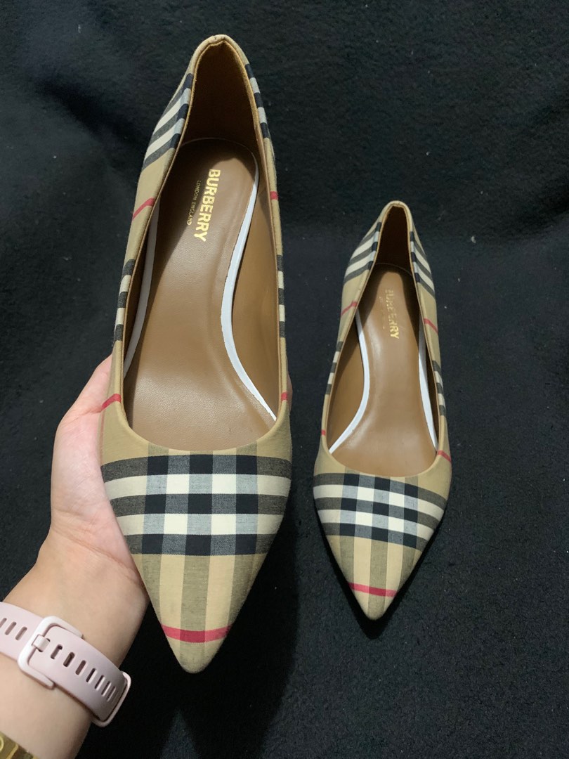 Authentic Burberry plaid Heels Luxury Sneakers Footwear on Carousell