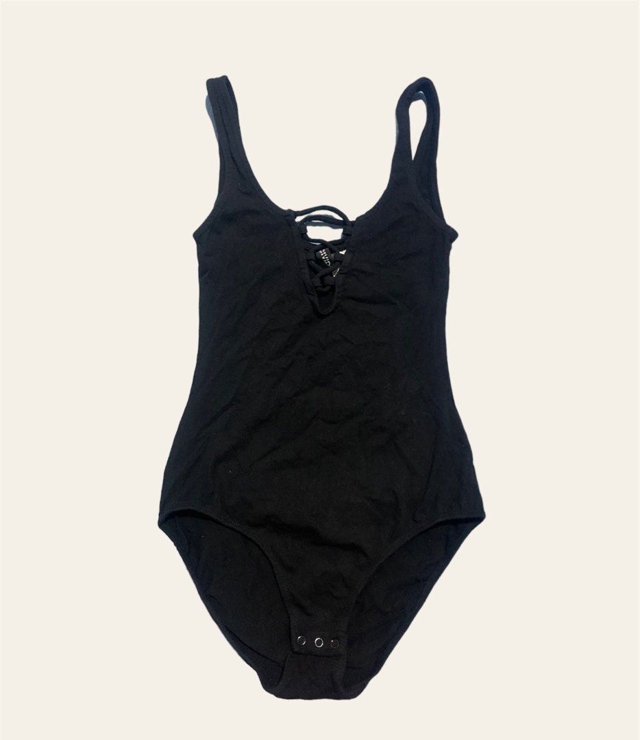 H M Black Bodysuit Women s Fashion Tops Others Tops on Carousell