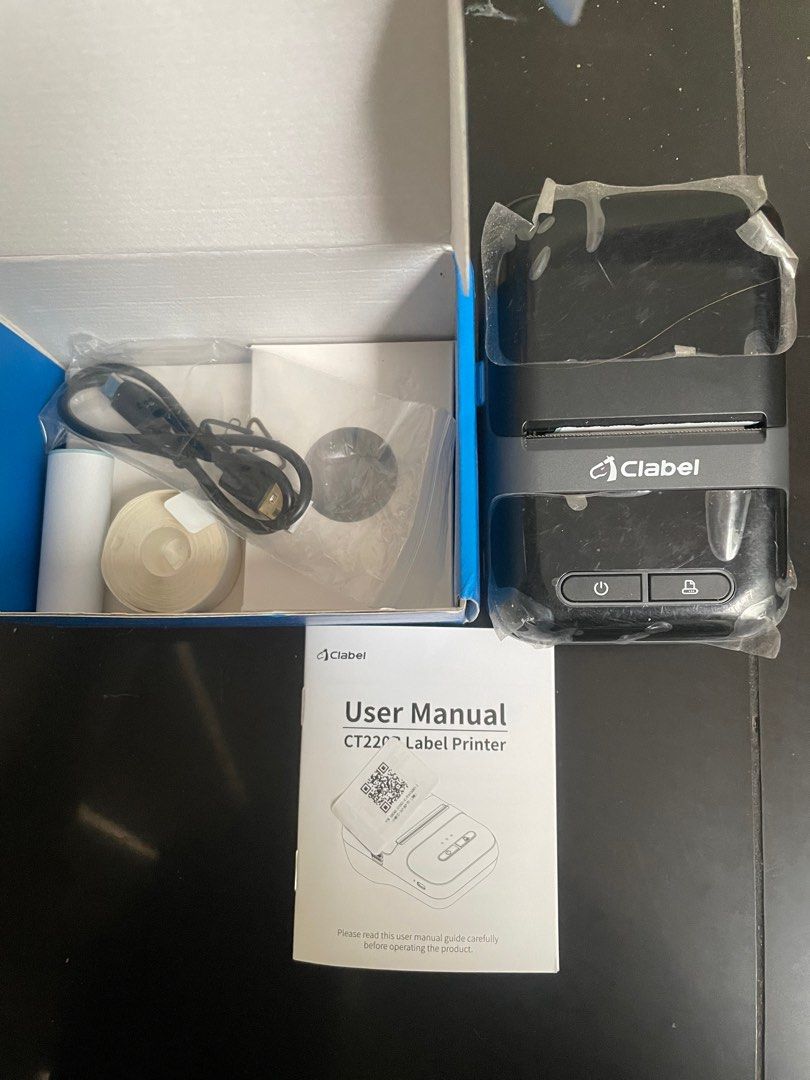 Clabel 220B Label & Receipt Printer (Category: Printers, Scanners & Copiers) located in Manila. Submitted by fashion.grad17 (Listing ID 1295262595, Image 1). Description: Label & Receipt Printer with complete packaging. Bought this last January for Php 1,900 + FREE Blank Stickers (50mm x 80mm).