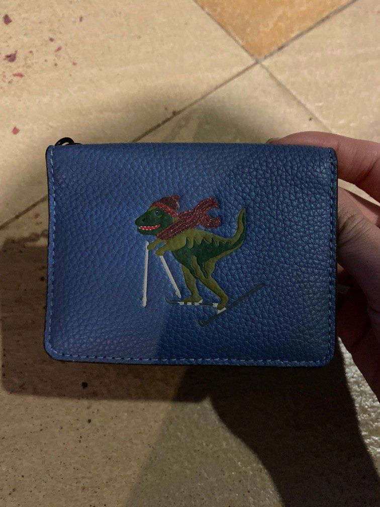 Coach wallet blue dinosaur