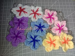 Crochet Sakura Keychain