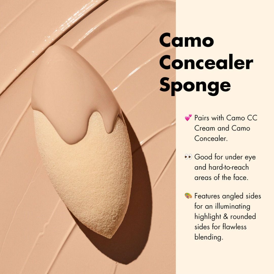 ELF CAMO CONCEALER SPONGE (Category: Makeup) located in Manila. Submitted by juanashopbies_ph (Listing ID 1295200277, Image 3). Description: ELF CAMO CONCEALER SPONGE Soft dual-pointed face sponge for precise blending. Introducing the Camo Concealer Sponge - the perfect sponge to complement the Camo Concealer. This sponge was specifically designed to perform best with this concealer. Made with soft, latex free foam and dual-pointed ends, this spo