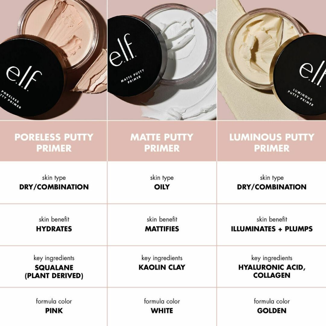 ELF PORELESS PUTTY PRIMER (Category: Makeup) located in Manila. Submitted by juanashopbies_ph (Listing ID 1295200171, Image 2). Description: ELF PORELESS PUTTY PRIMER Poreless Putty Primers are the #1 mass primer in America. 📍Voted Best Mass Primer by Influenster! Perfect for those who want a poreless, flawless complexion! Squalane- Known to hydrate skin Here’s a sweet treat for your skin and senses: our skin-perfecting Poreless Putty Primer is 