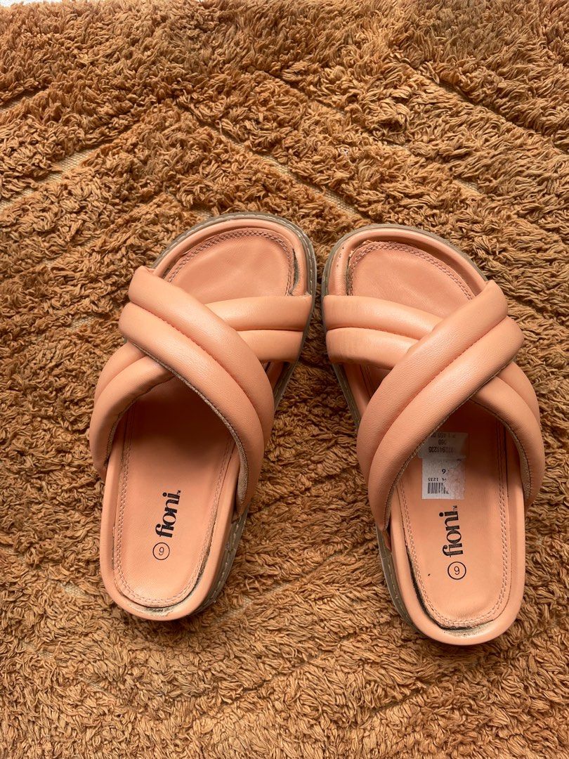 Fioni Peach Sandals Women s Fashion Footwear Flats Sandals on Carousell