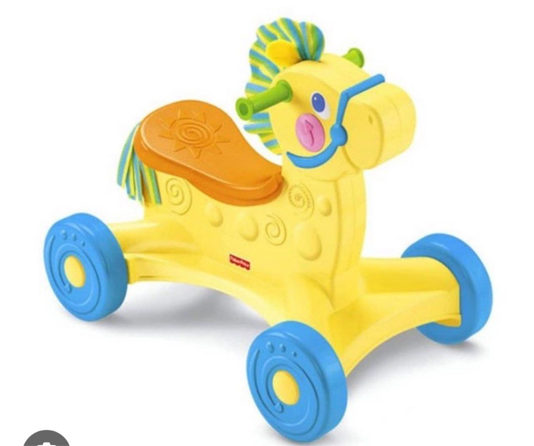 Fisher Price Roll along Musical Pony Brilliant Basics
