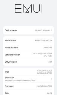 For sale: Huawei Mate 40 pro 8 + 256GB