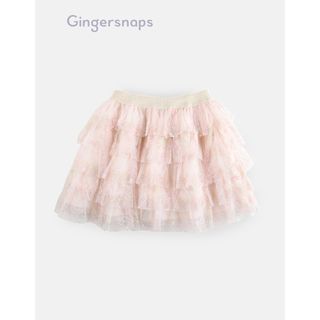 Gingersnaps Girl ‘s Embroidered Tulle Tier Skirt