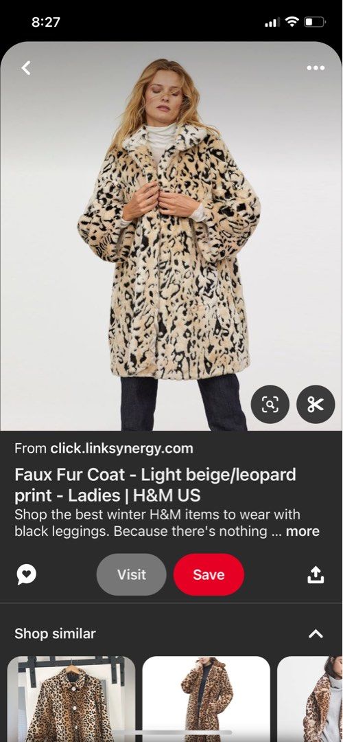 Faux fur h and m top