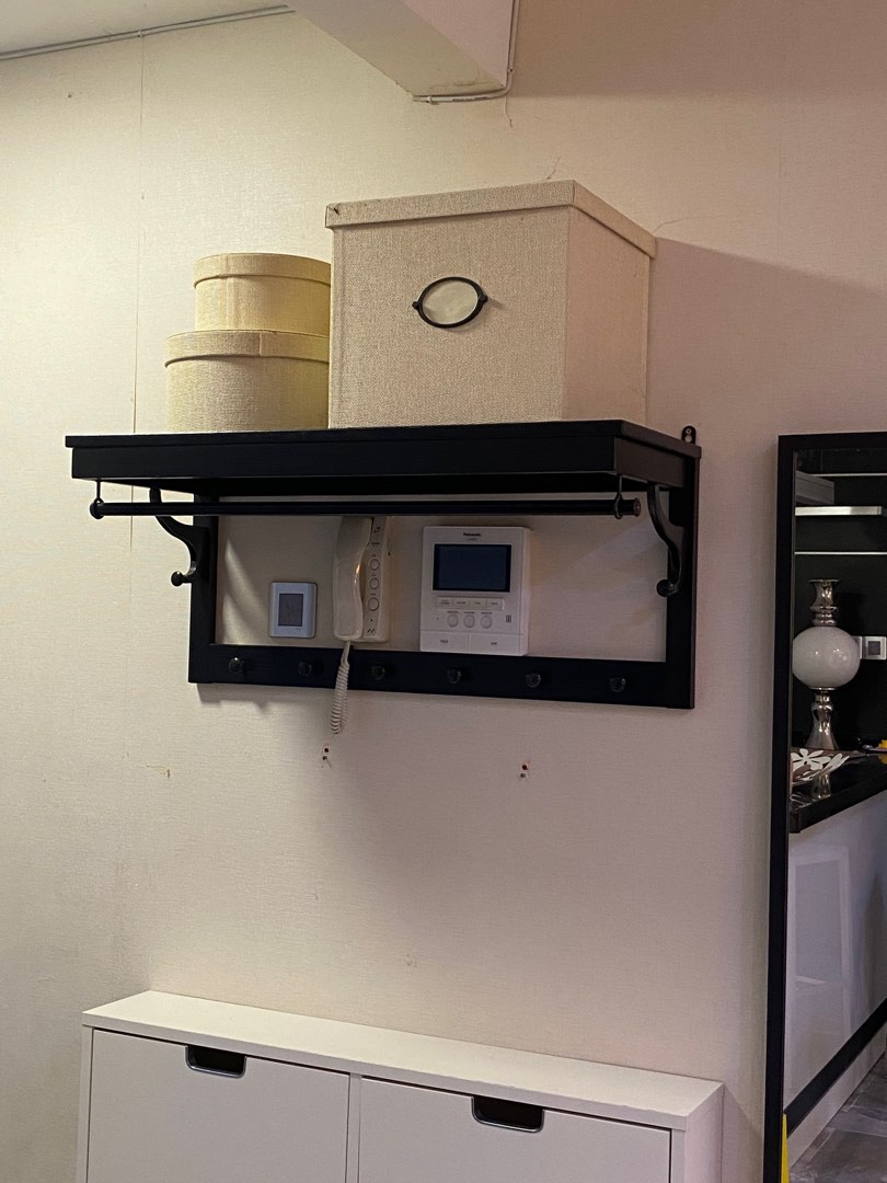 IKEA HEMNES Hat rack, Black, 85 cm, Furniture & Home Living, Furniture