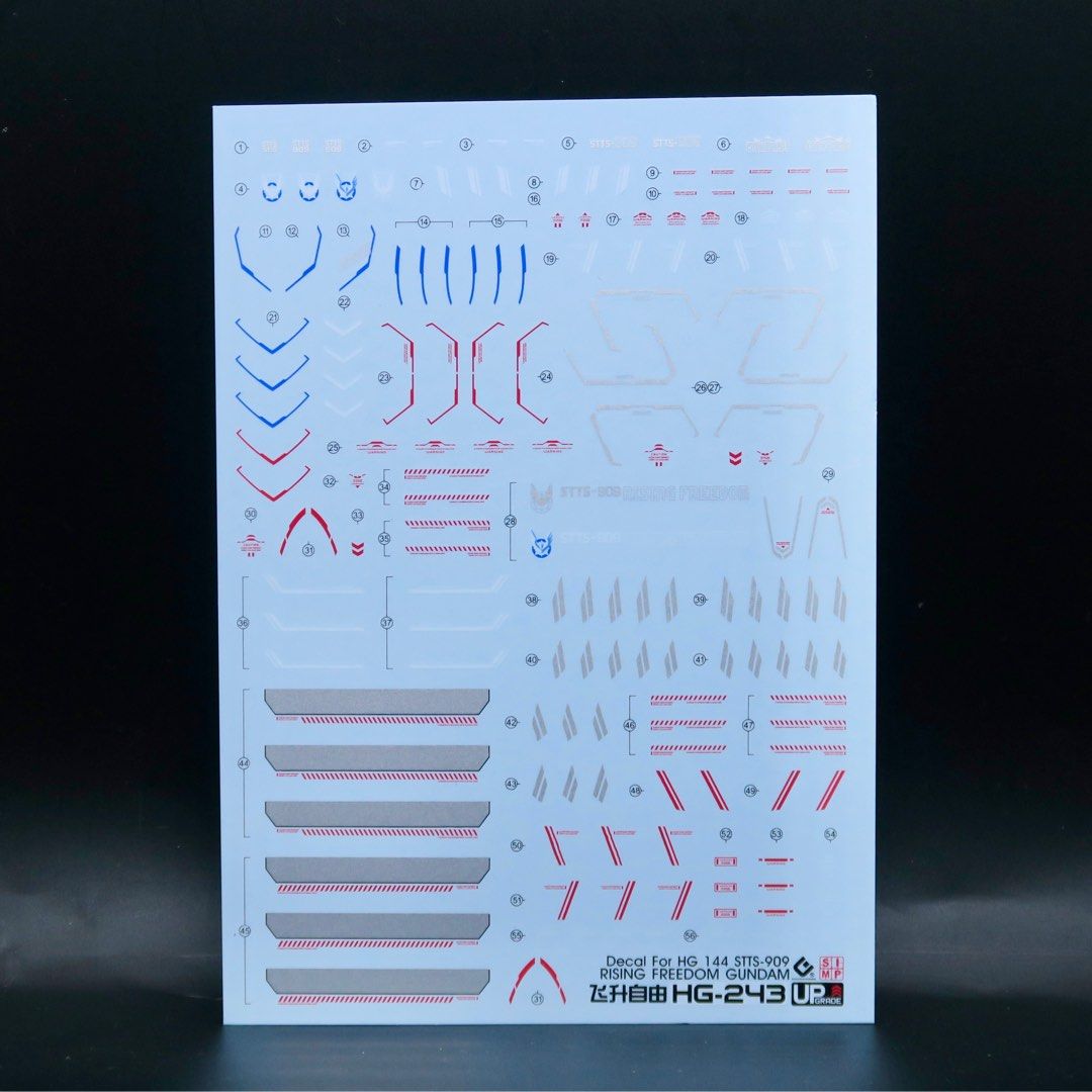 Rising Freedom Decal Guide.pdf 請睇info:HGCE Rising Freedom Gundam neon Gundam decal 日昇自由高達 螢光高達水貼, 興趣及 ...
