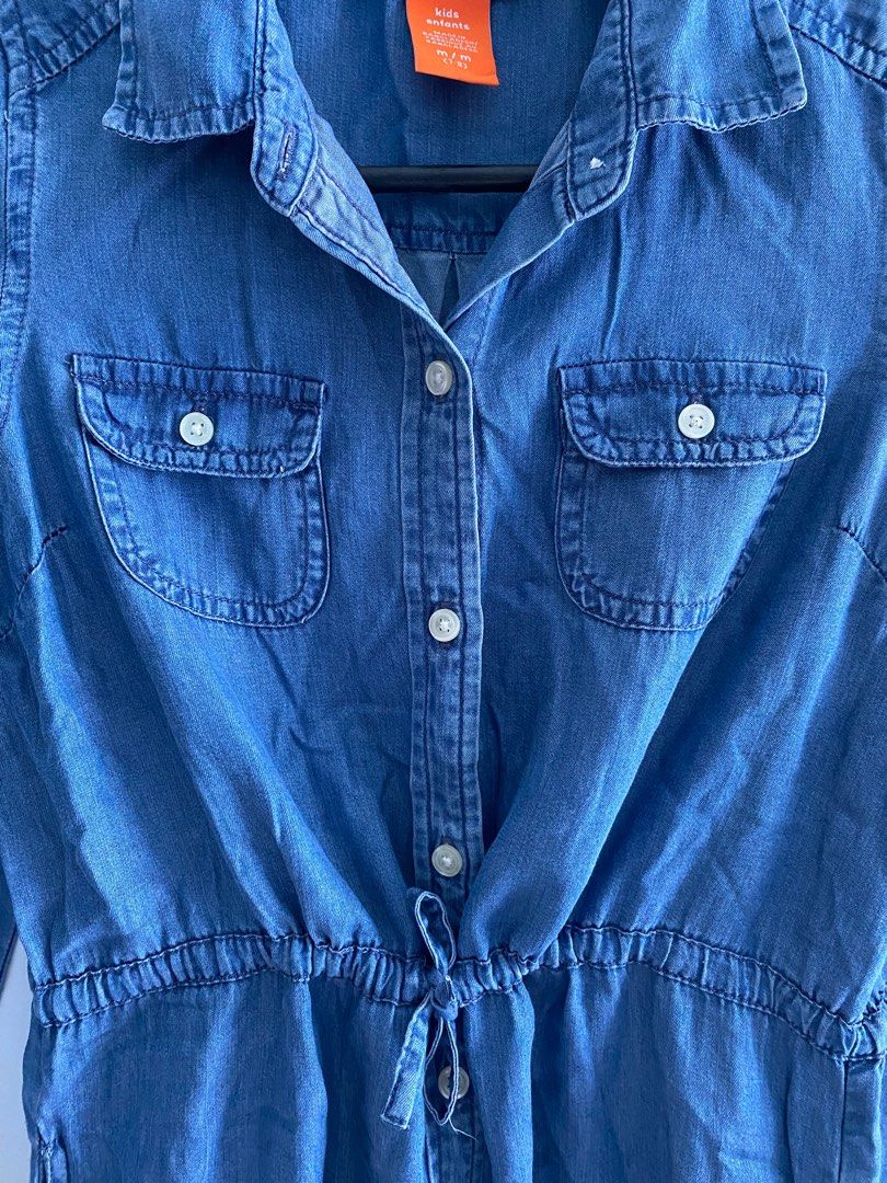 Joe Fresh Girls Blue Denim Dress 7 8yo Babies Kids Babies Kids Fashion on Carousell