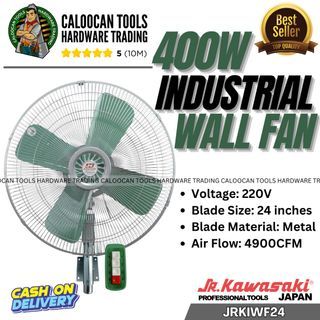 Jr Kawasaki 24 inches 400W Industrial Wall Fan (JRKIWF24)