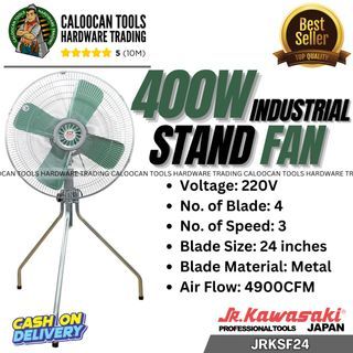 Jr Kawasaki 24 inches 400W Industrial Stand Fan (JRKSF24)