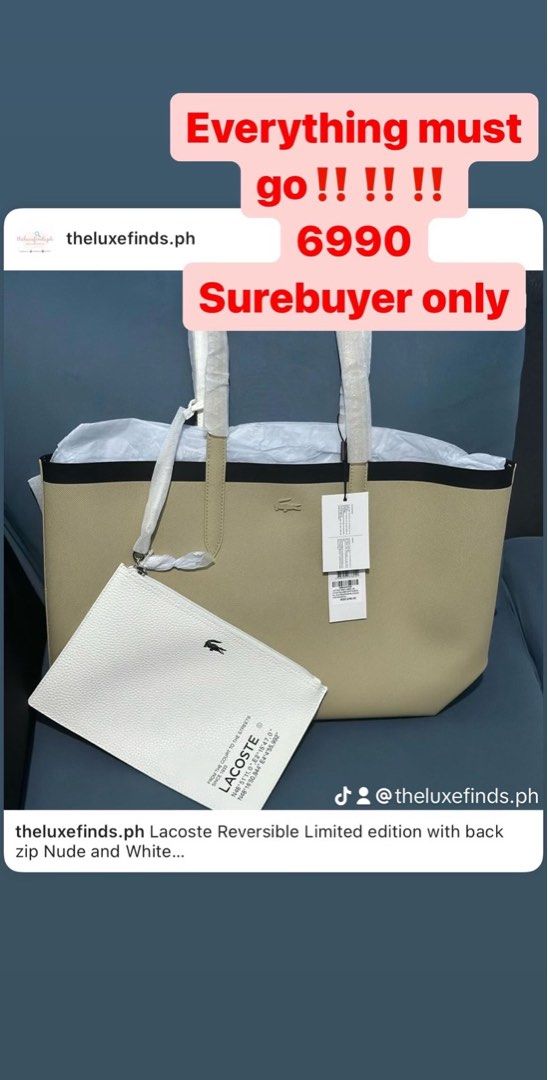 Lacoste bags sale clearance