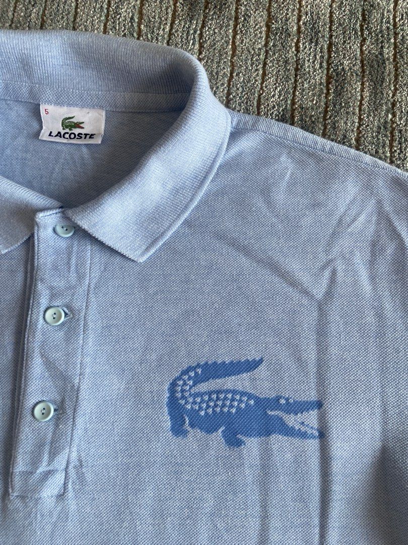 Lacoste polo shirt big logo clearance