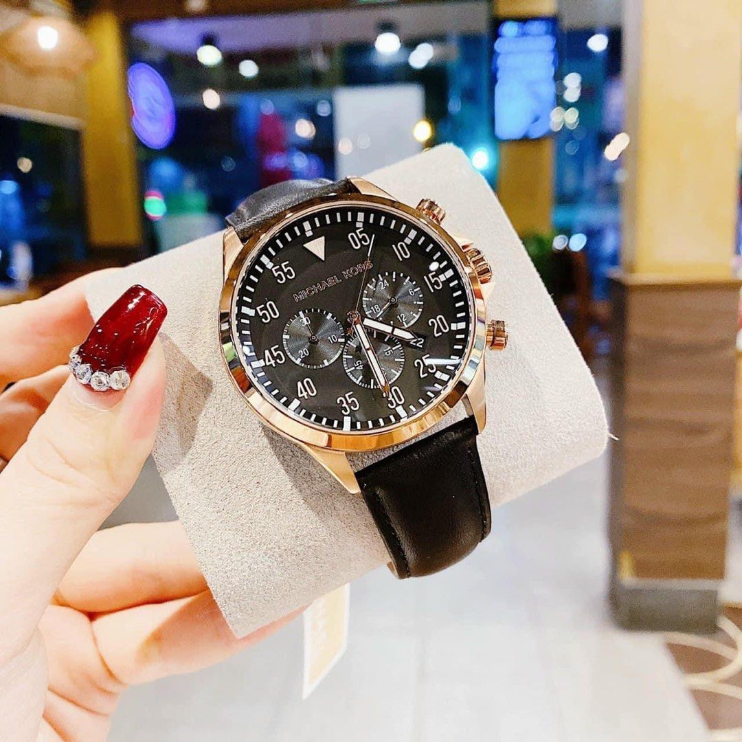 Michael Kors Men s Gage Chronograph Leather Watch MK 8535