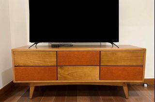 Mid Century TV Console (Solid Wood!)