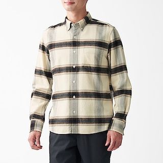 Muji Cotton Flannel Button Down Shirt LS