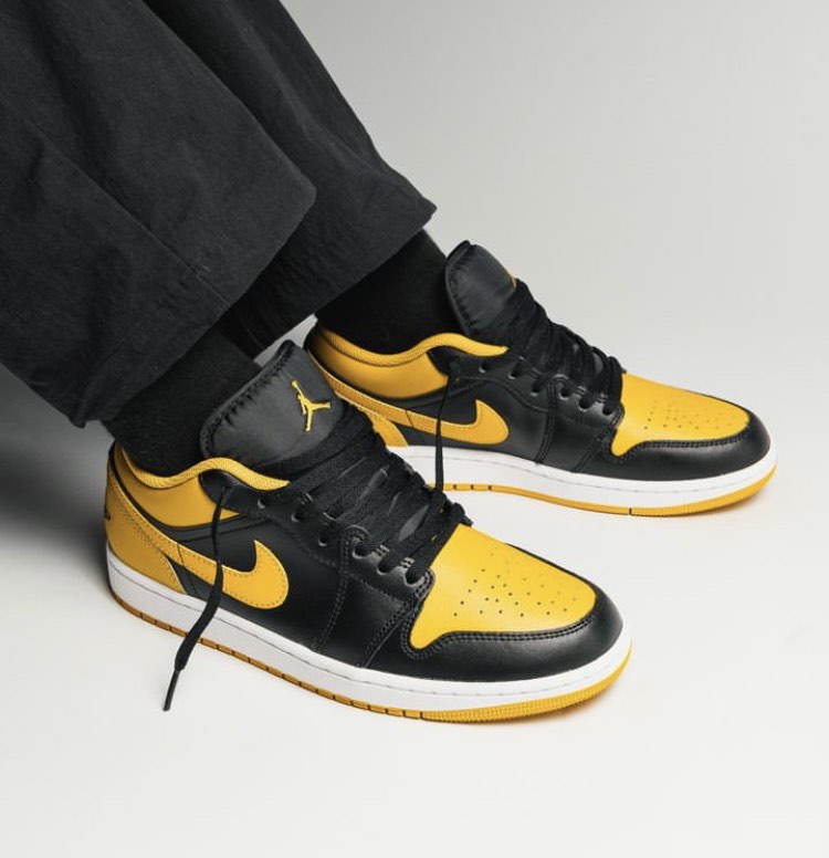 Yellow air jordan 1 low cheap